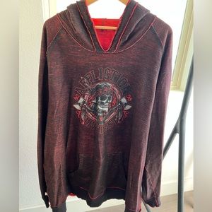 Affliction Reversible Distressed Hoodie - Men’s 3X